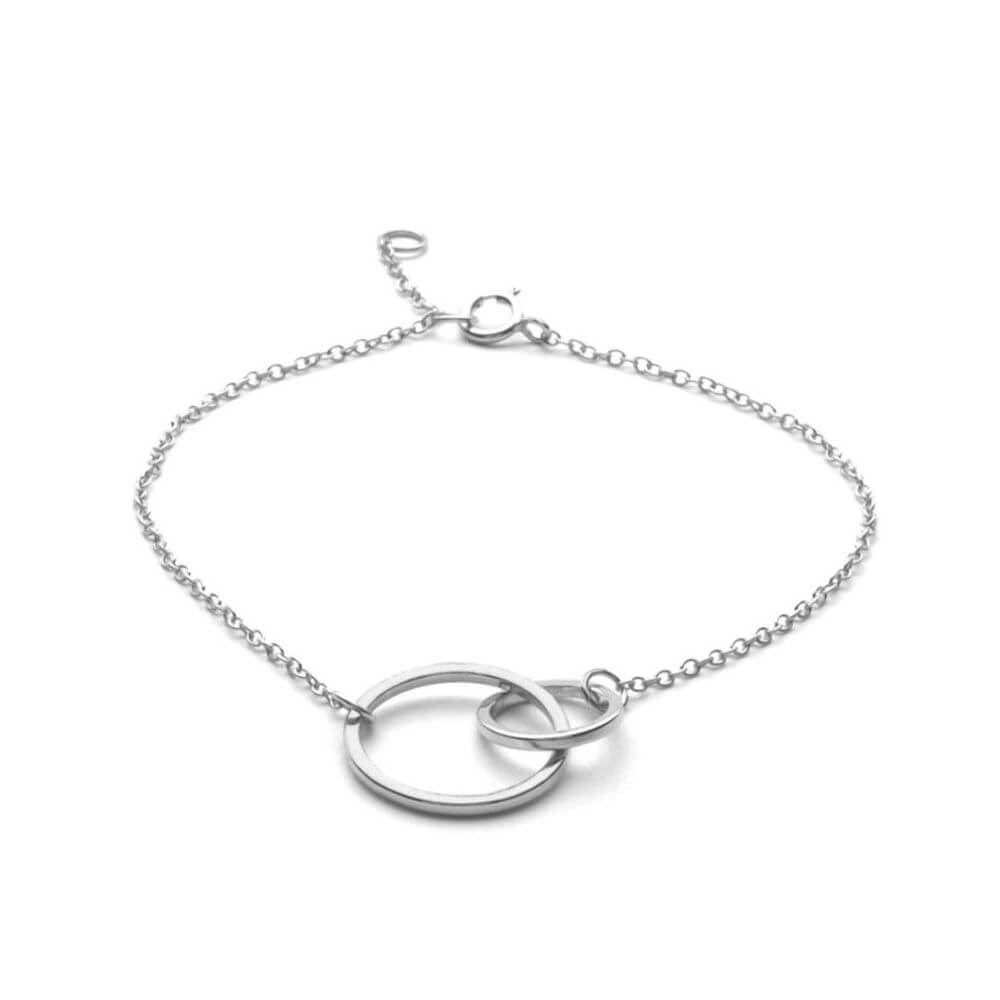 Freundschaftsarmband | silber Doppel Kreis ARMBAND
