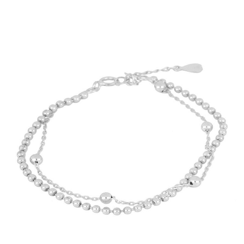 Perlenkettenarmband | Silber Kugel Armband 