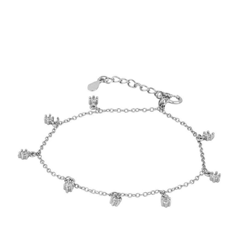 Silberarmband mit Zirkonia, 925 Sterling Silber Armband
