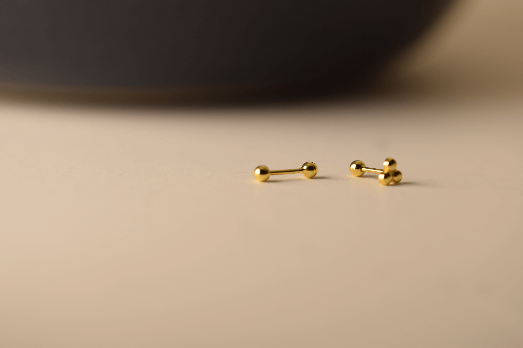 Dot Design Piercing, 925 Sterling Silber Ohrschmuck