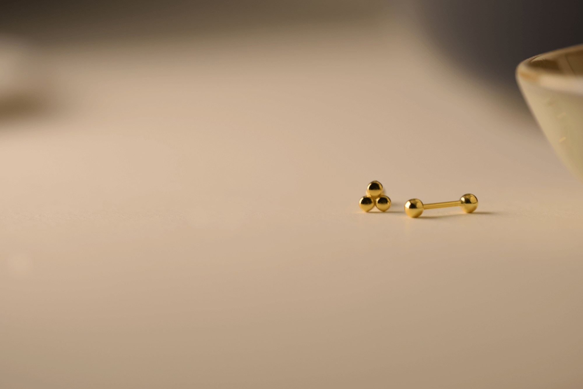 Dot Design Piercing, 925 Sterling Silber Ohrschmuck