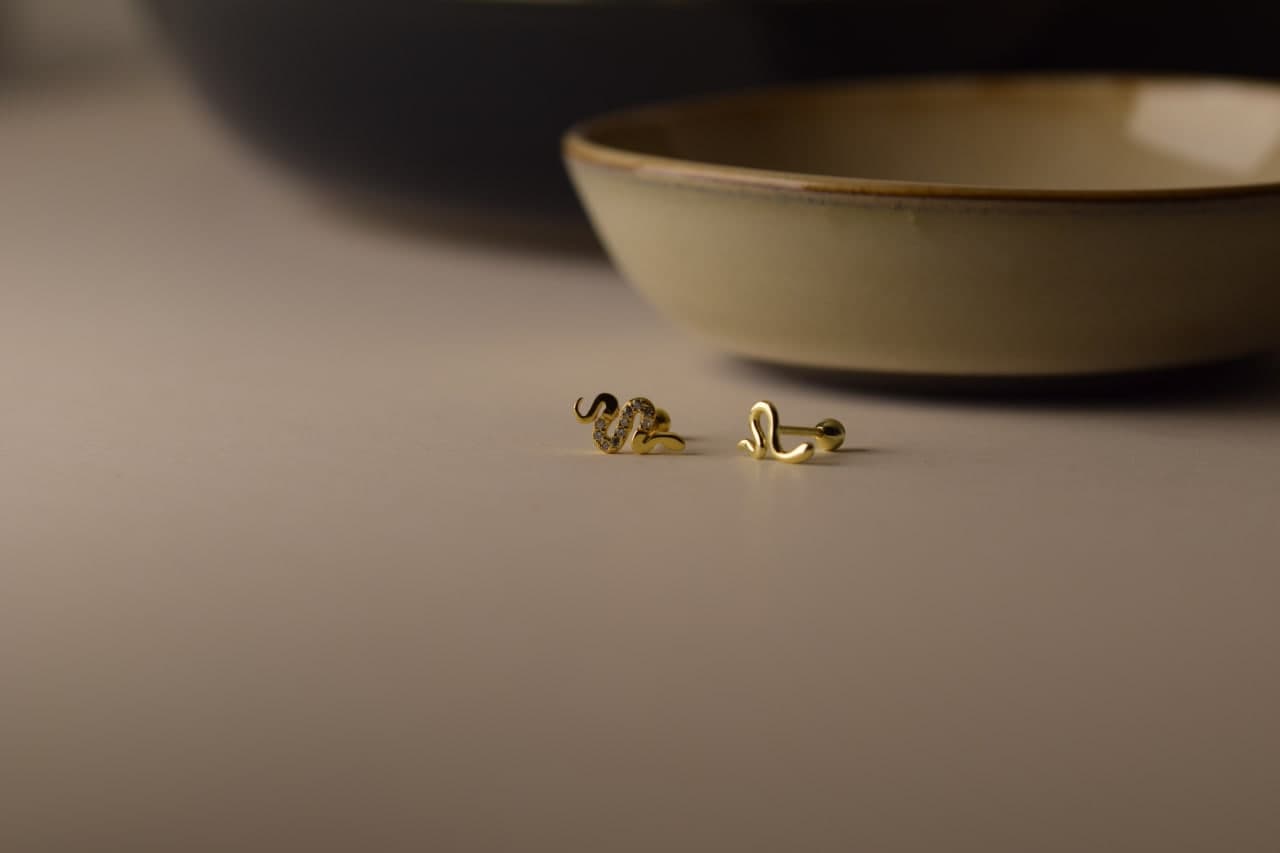 SNAKE PIERCING, 925 Sterling Silber Piercing