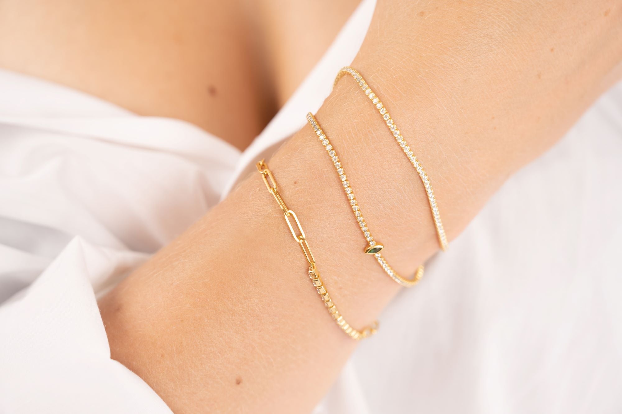 Link Tennisarmband, 925 Sterling Silber Arm kette Damen