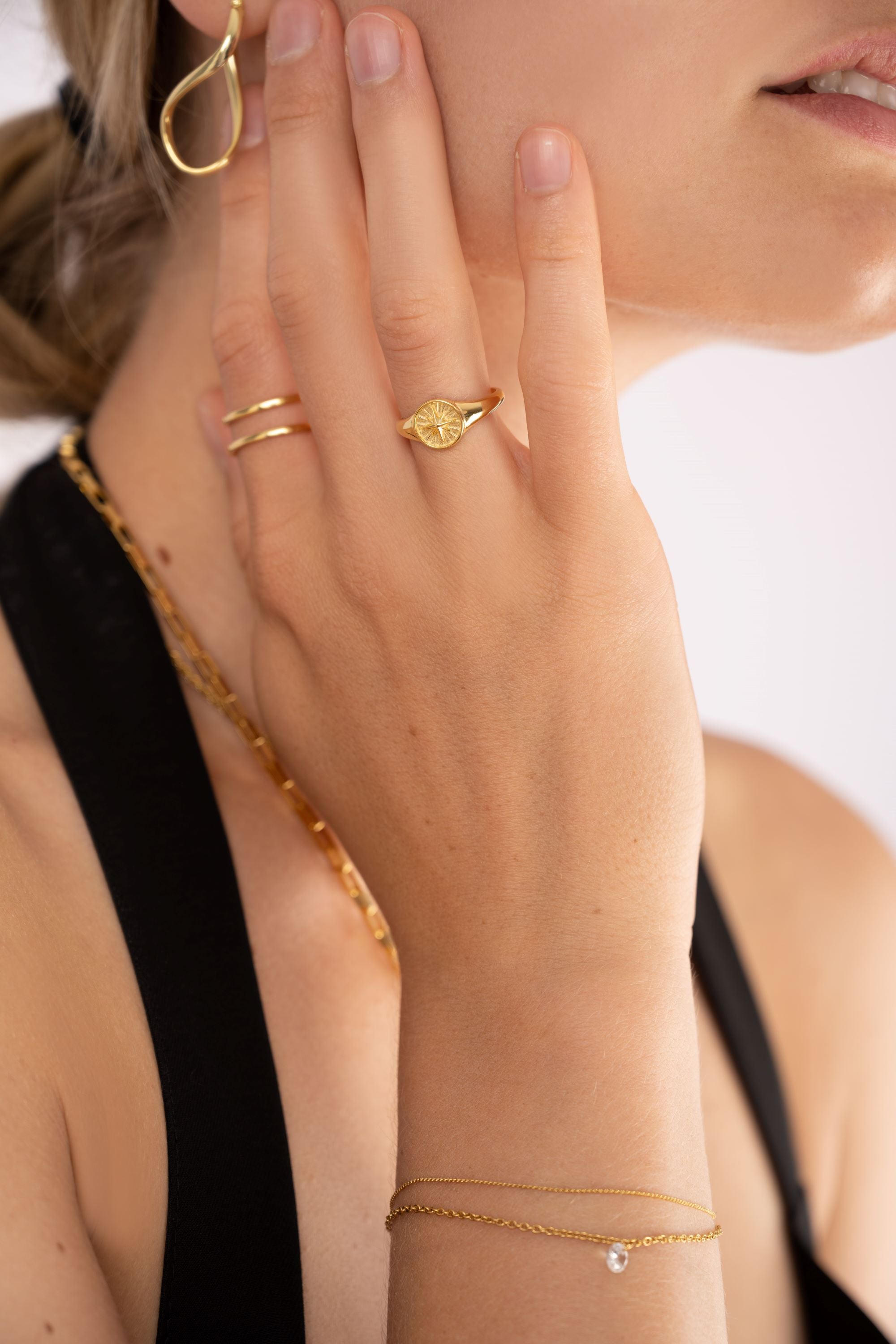 TWO TRACK RING, 925 Sterling Silber Ring