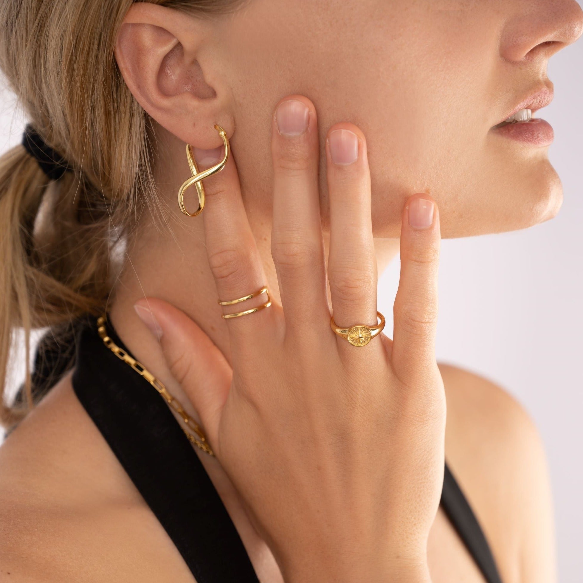 Silber Kreolen | Designer Ohrringe