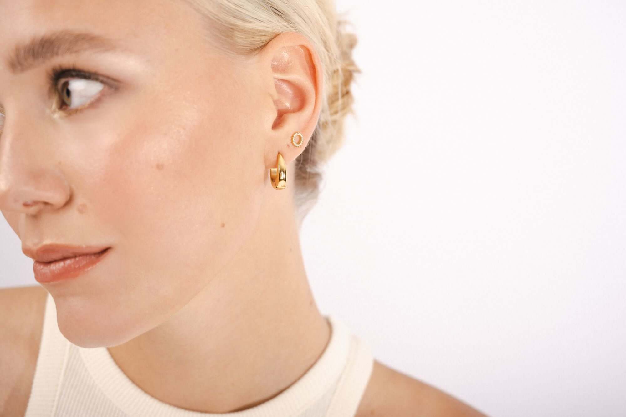 Dazzle Hoops | Silber Creolen Ohrringe