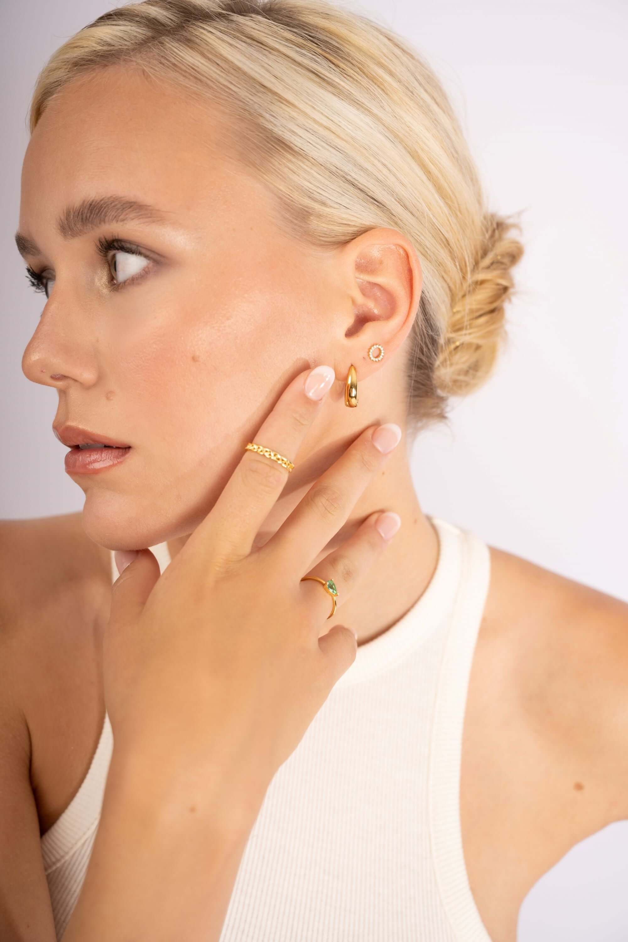 Dazzle Hoops | Silber Creolen Ohrringe