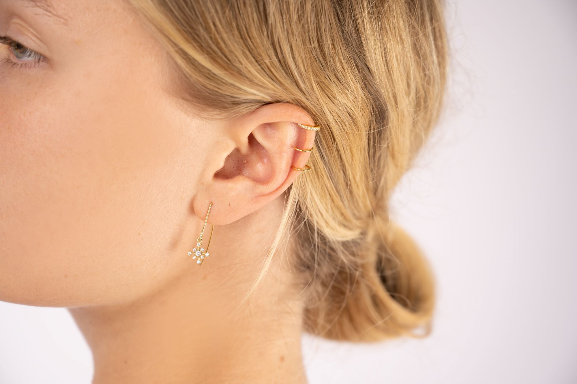 snowflake earrings, 925 Sterling Silber Ohrringe