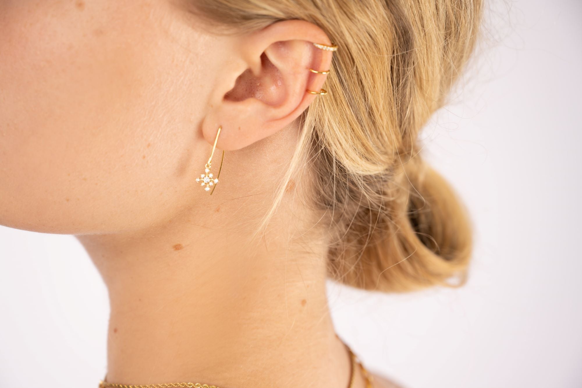 snowflake earrings, 925 Sterling Silber Ohrringe