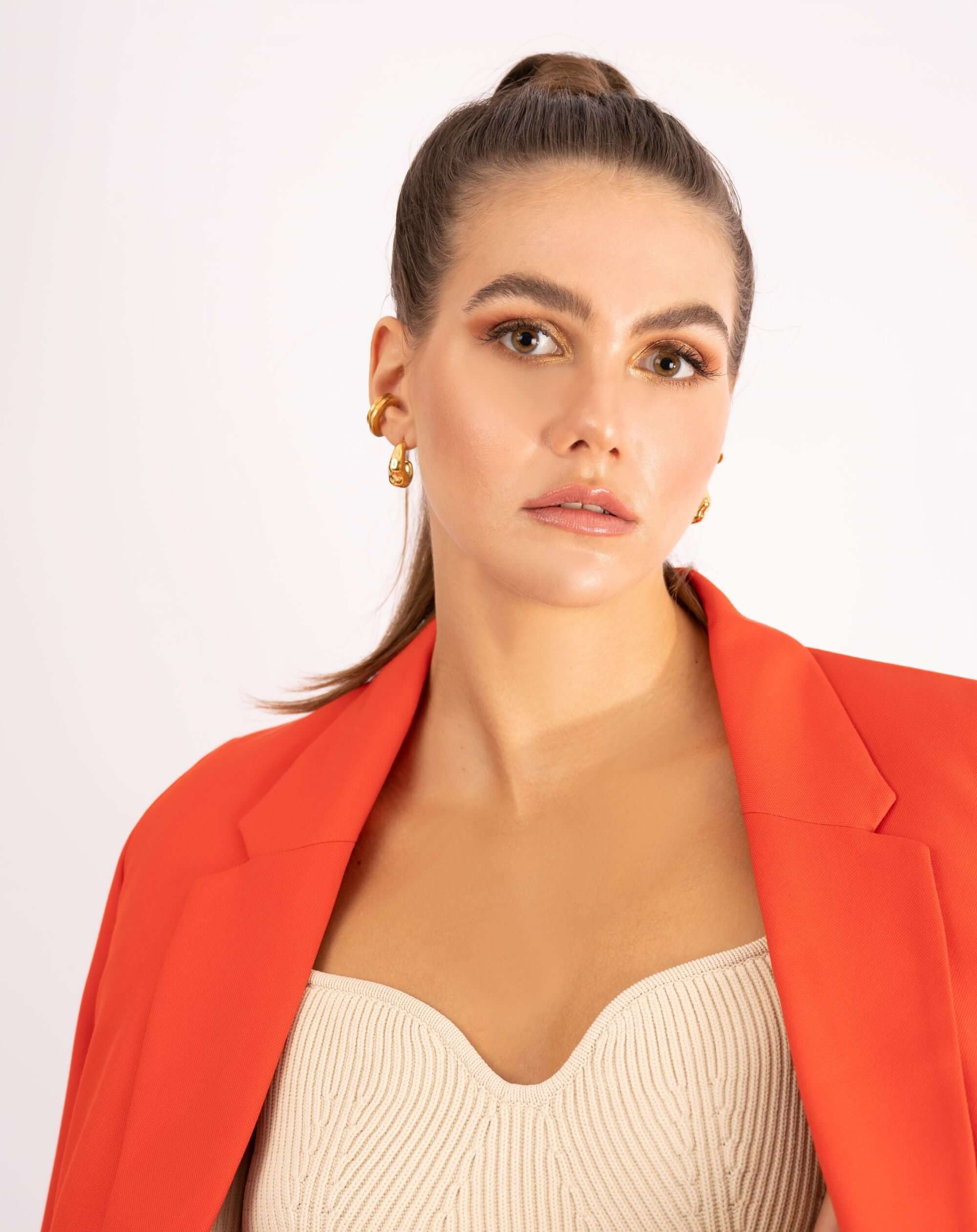 Diam Goldene Ohrringe | Wasserfest Chunky ohrringe