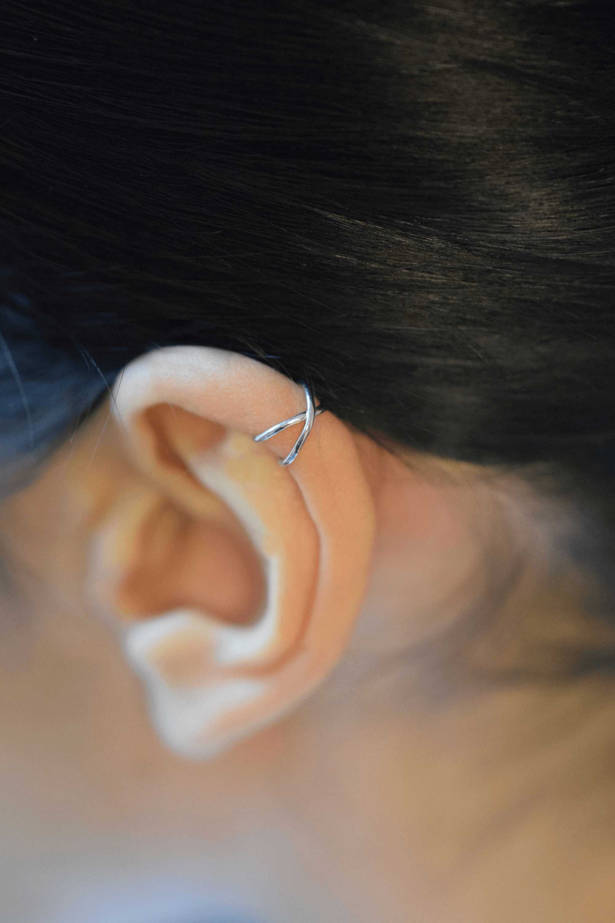 Kreuzohrmanschette 925er Sterlingsilber | X Earcuff