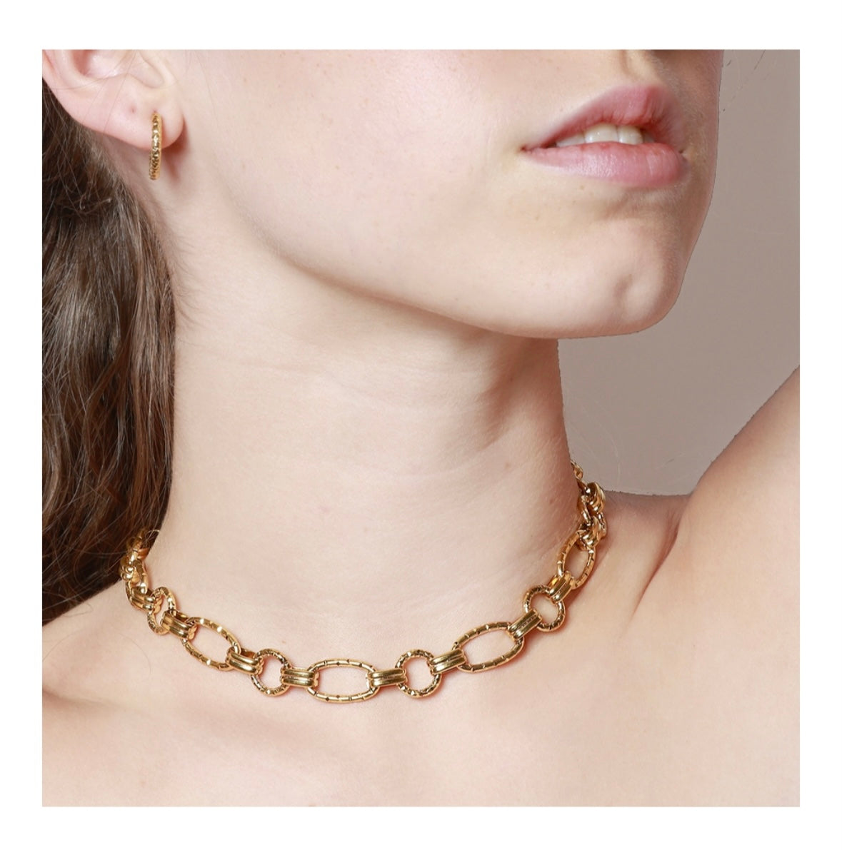 STATEMENT KETTE SILBER GOLD | GLIEDERKETTE AUS EDELSTAHL – WASSERFEST & VERSTELLBAR