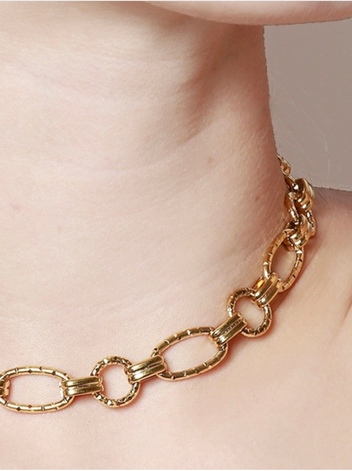 STATEMENT KETTE SILBER GOLD | GLIEDERKETTE AUS EDELSTAHL – WASSERFEST & VERSTELLBAR