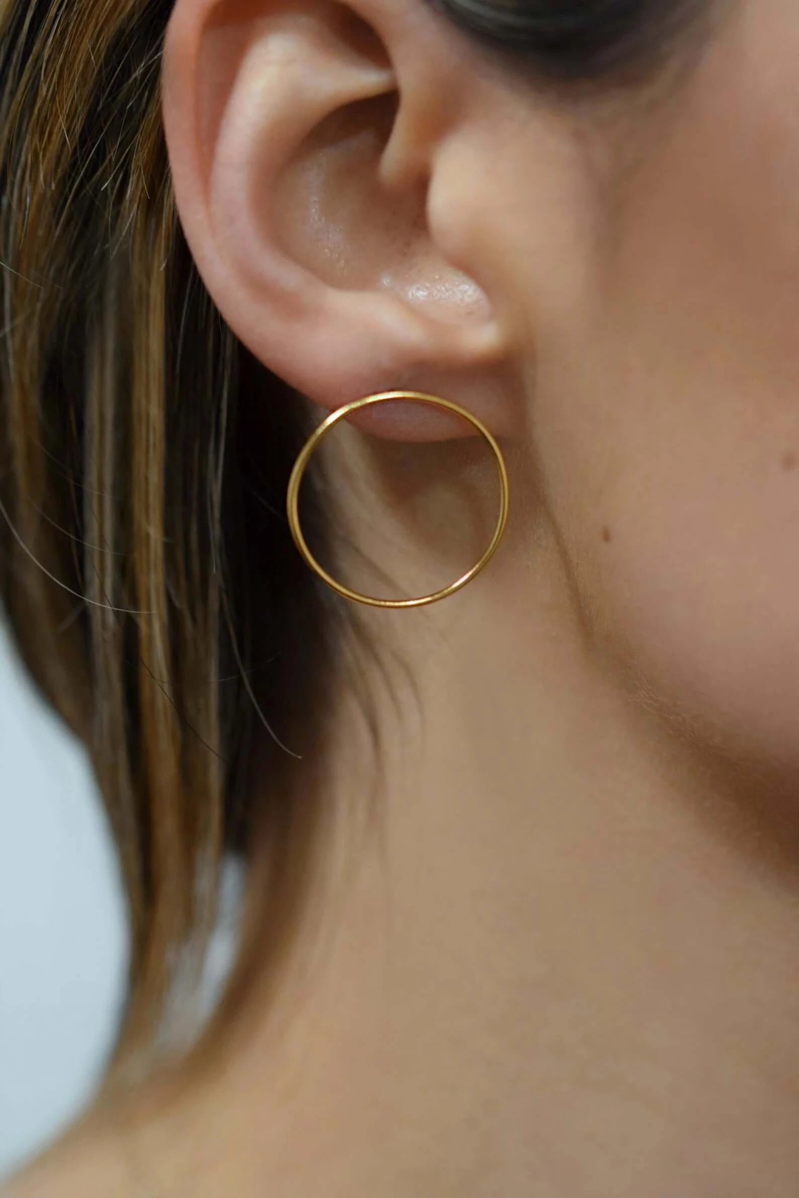 Ohrringe Kreis | 925er Silber geometrische ohrringe