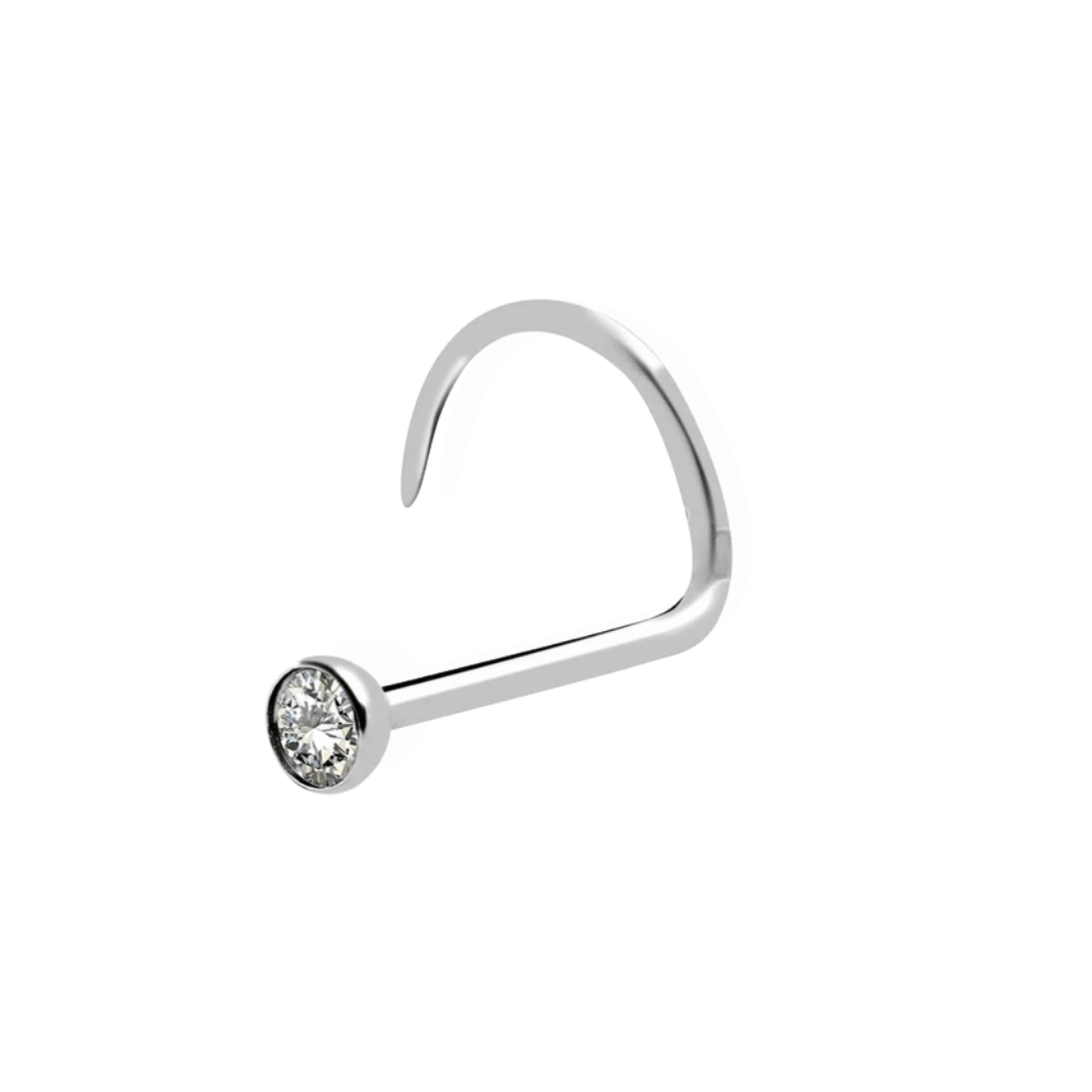Nose plugs | 316L nose piercing with crystal stone