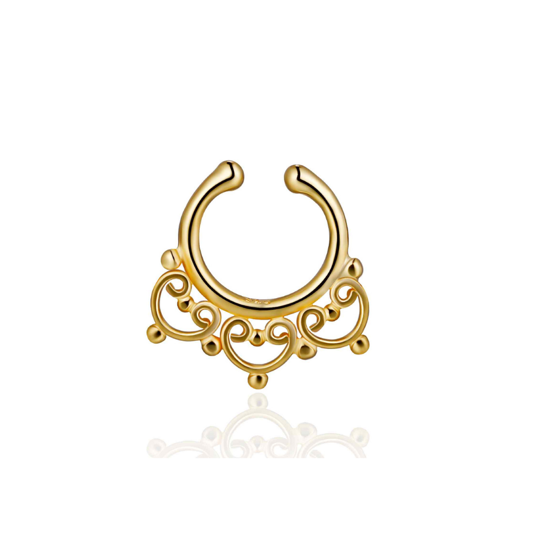 Flower septum piercing | 925 nose jewelry