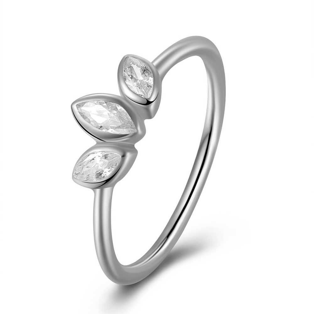 BLOSSOM WHITE RING, 925 Sterling Silber Ring