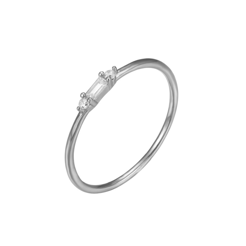 Luminary Allure | Zirkonia-Baguette-Ring | 925 Sterling Silber Ring mit Zirkon