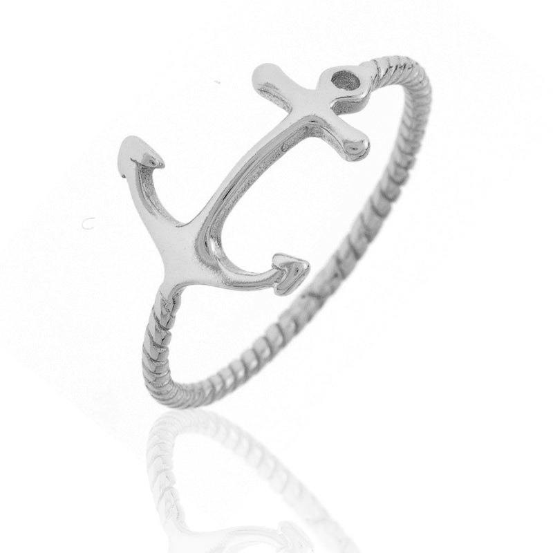 SILBERX Anker Ring | Handgefertigt aus 925 Sterling Silber | Glamouröses Design
