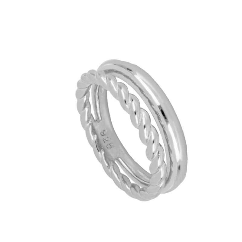 DOUBLE RING, 925 Sterling Silber Ring
