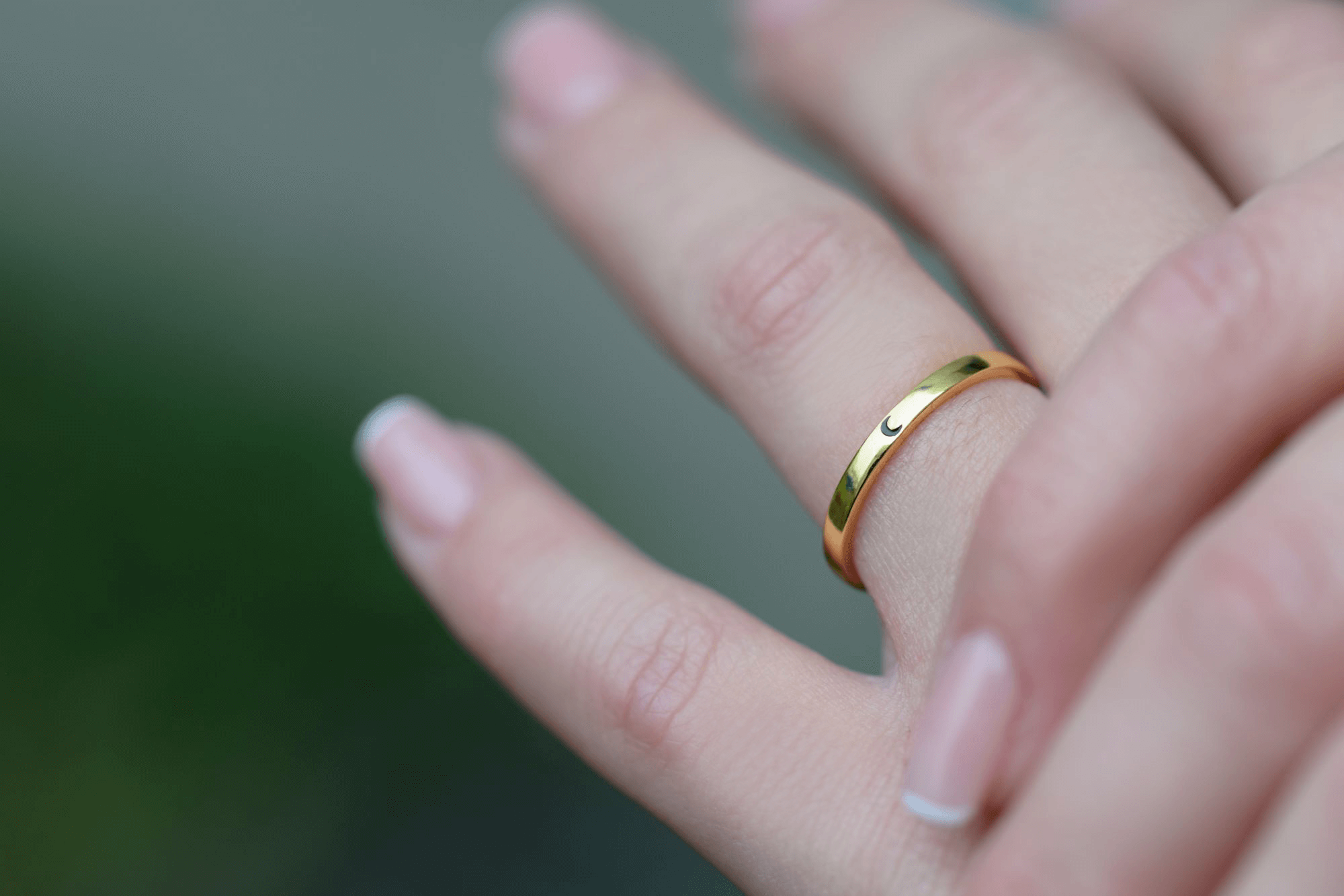 Halbmond band ring | 925 Sterling Silber Ring