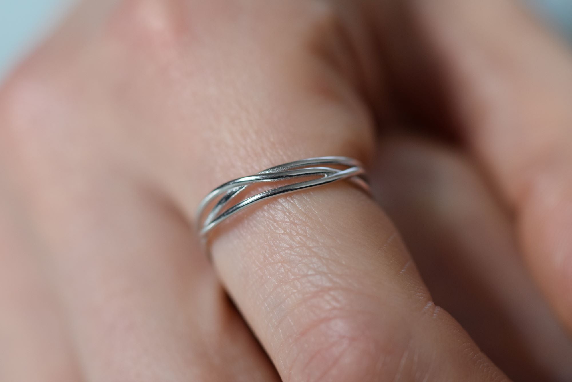 DREIFACHER RING, 925 Sterling Silber Ring