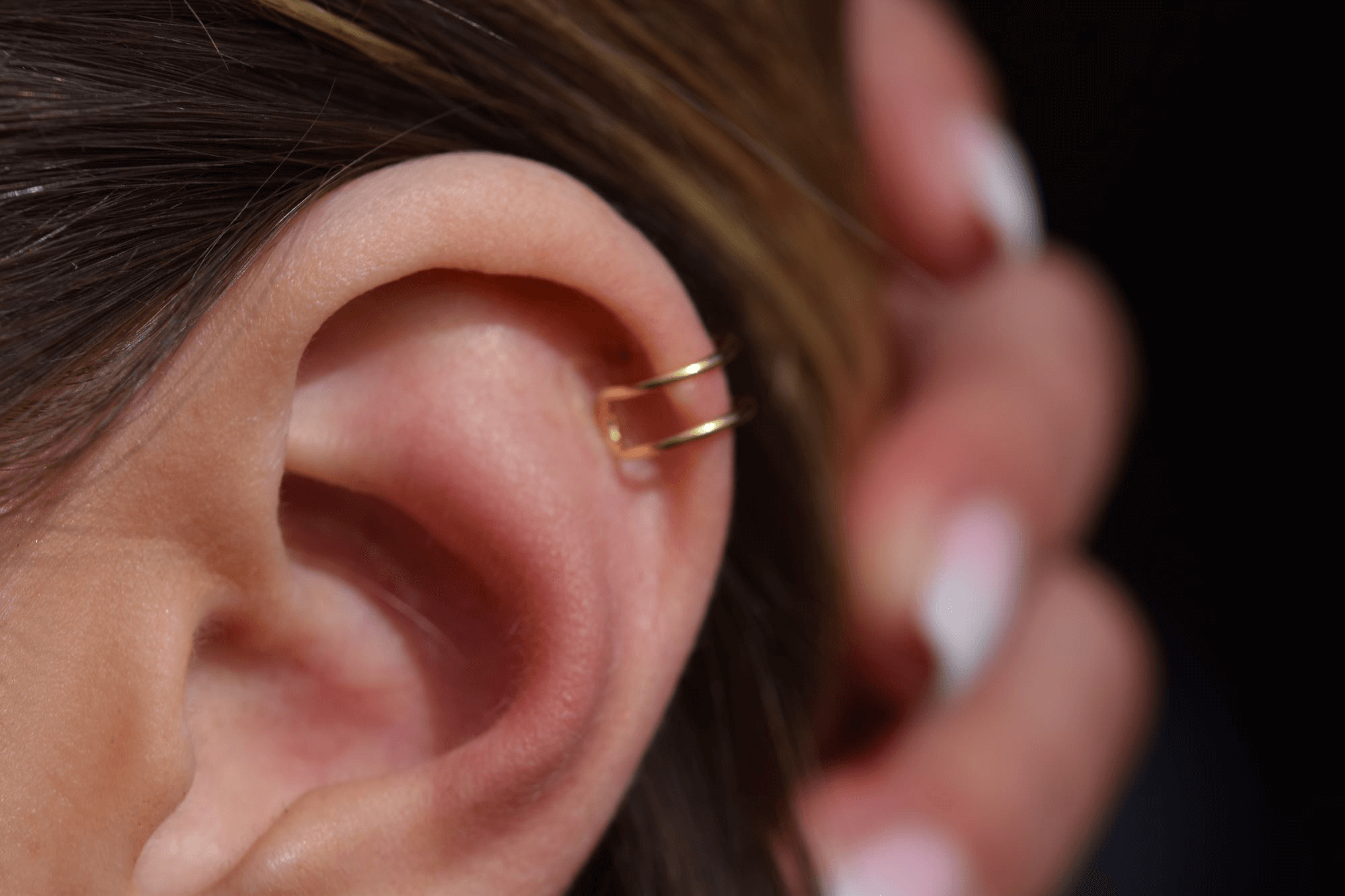 MINIMALISTISCHER EAR CUFF SILBER | VER GOLD OHRMANSCHETTE