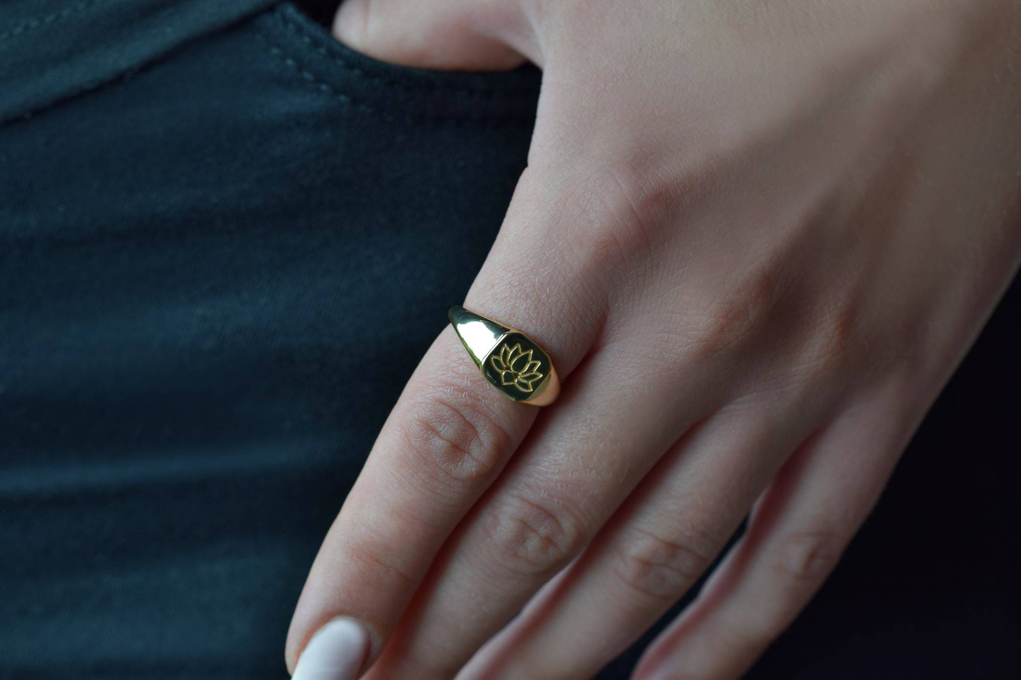 Lotus Ring, 925 Sterling Silber Ring