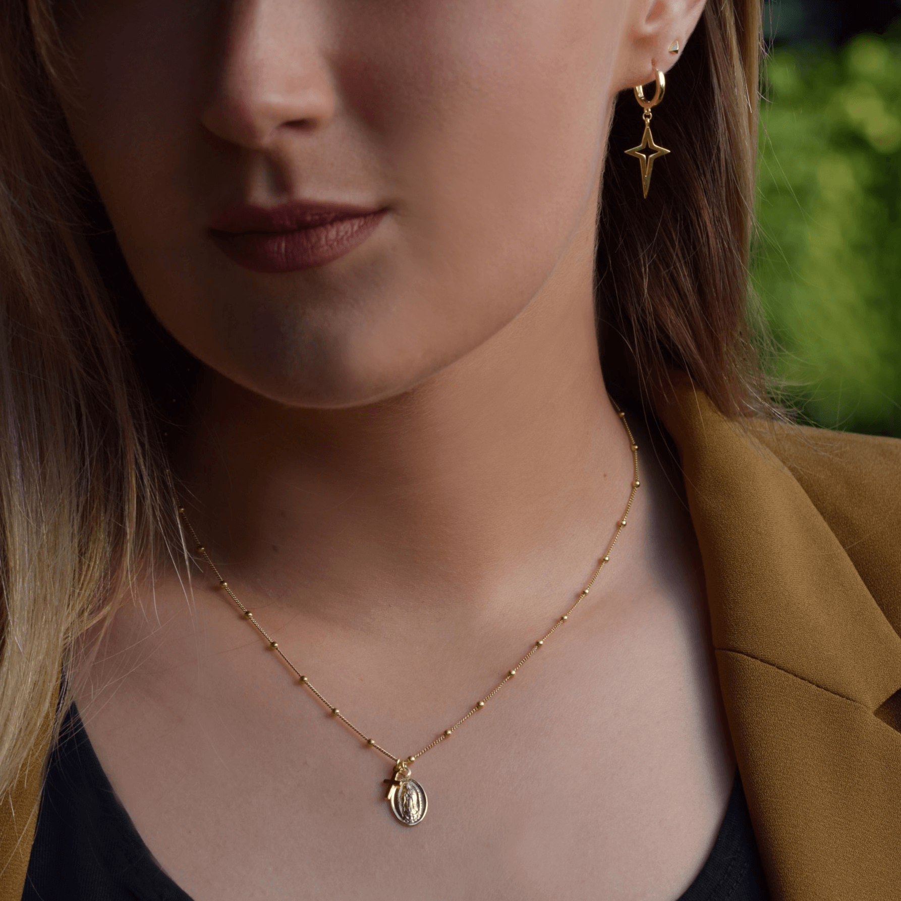 Maria kette | 925er silber und vergoldet Halskette