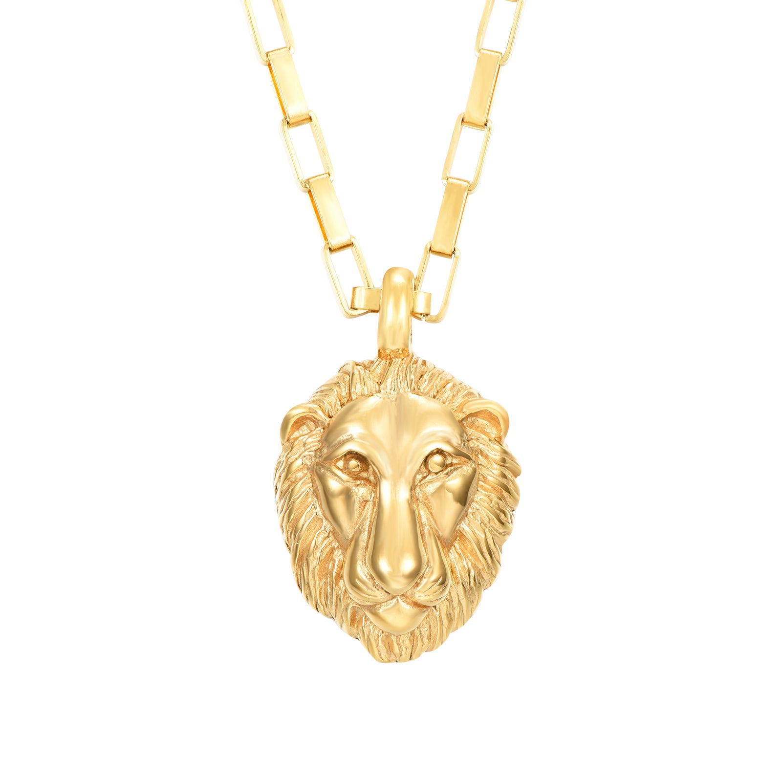 Lion Halskette, Edelstahl Halskette 48cm