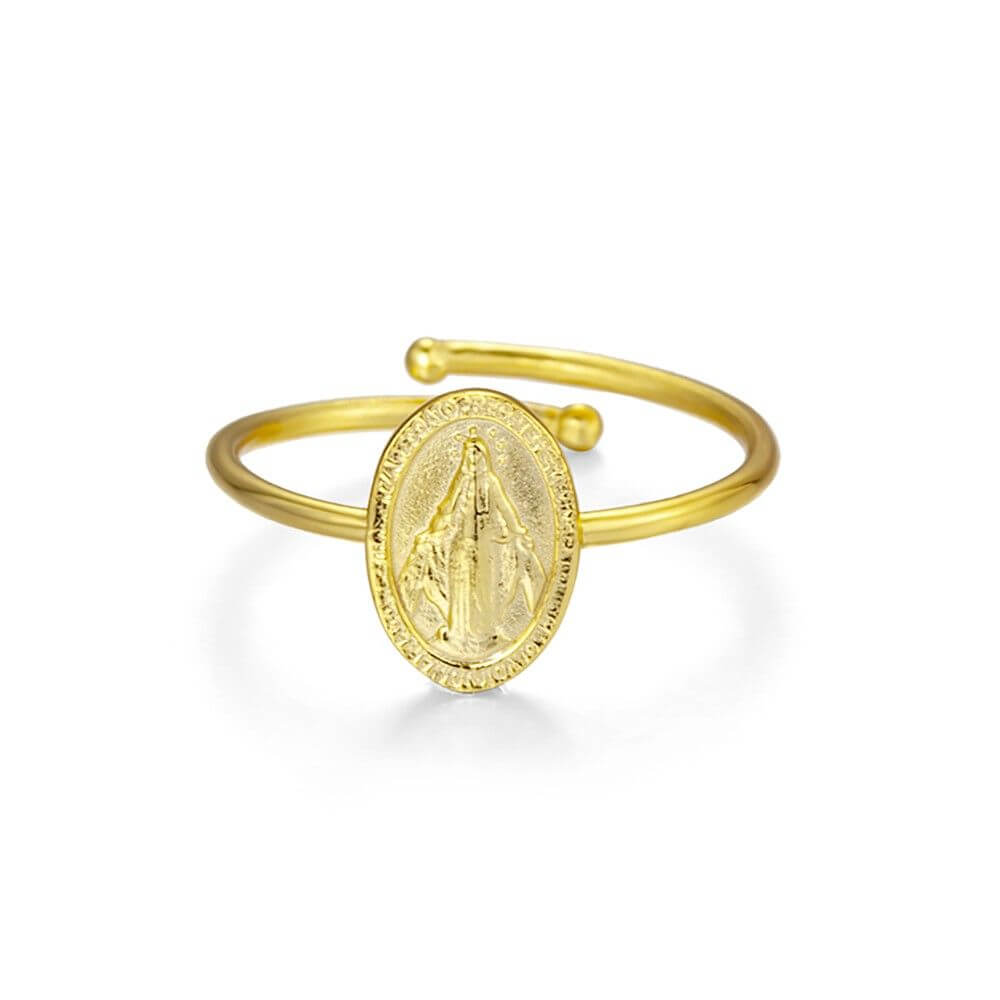 und Ring Sterling Ring Silber Vergoldeter Maria | 925