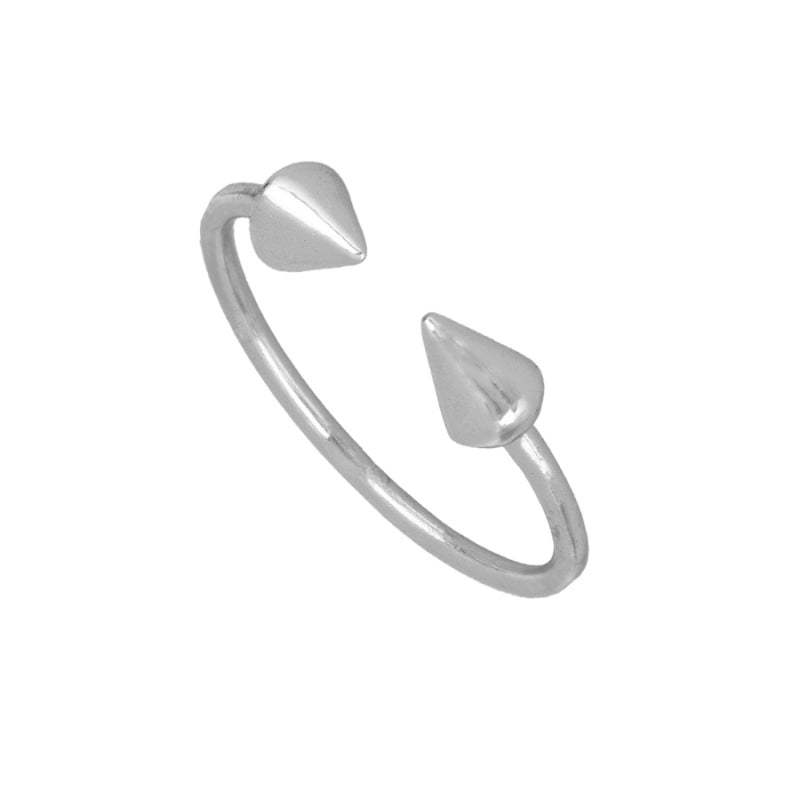 OFFENER DREIECK RING, 925 Sterling Silber Ring