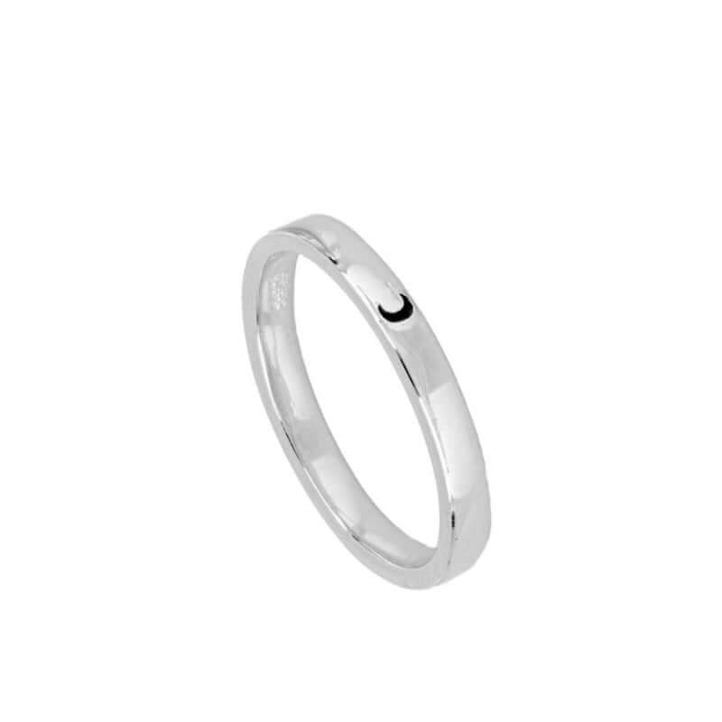 Halbmond band ring | 925 Sterling Silber Ring