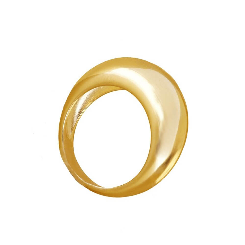 Dome Ring | 925 Sterling Silber und Vergoldet Ring