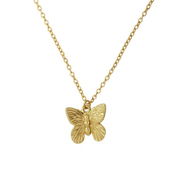 Schmetterling kette silber | 925er Silber und Vergoldet Halskette 