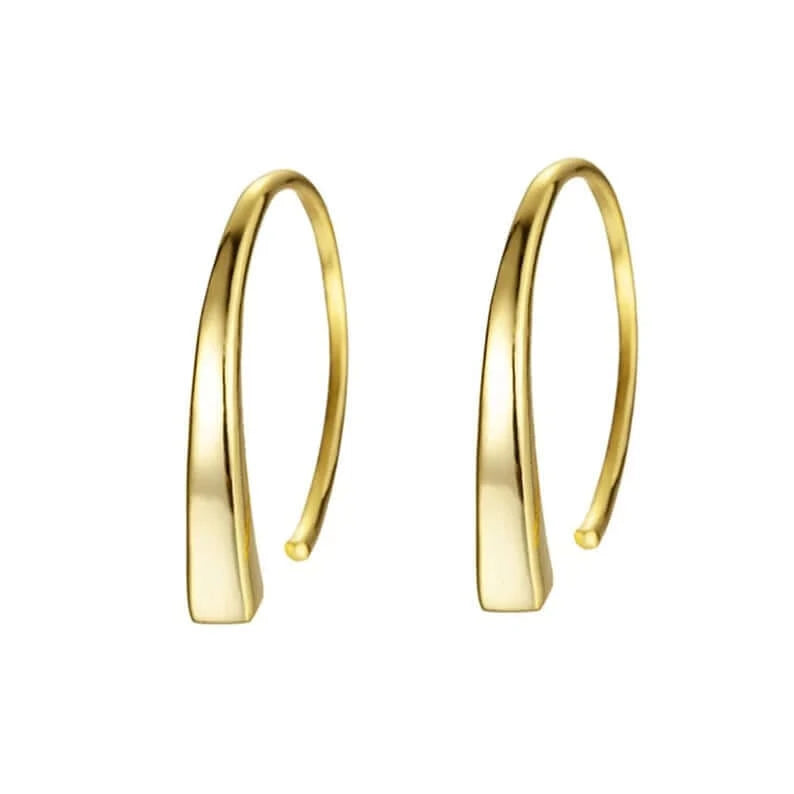Schleife ohrringe | 925er -Vergoldet - Silber Offene Ohrring