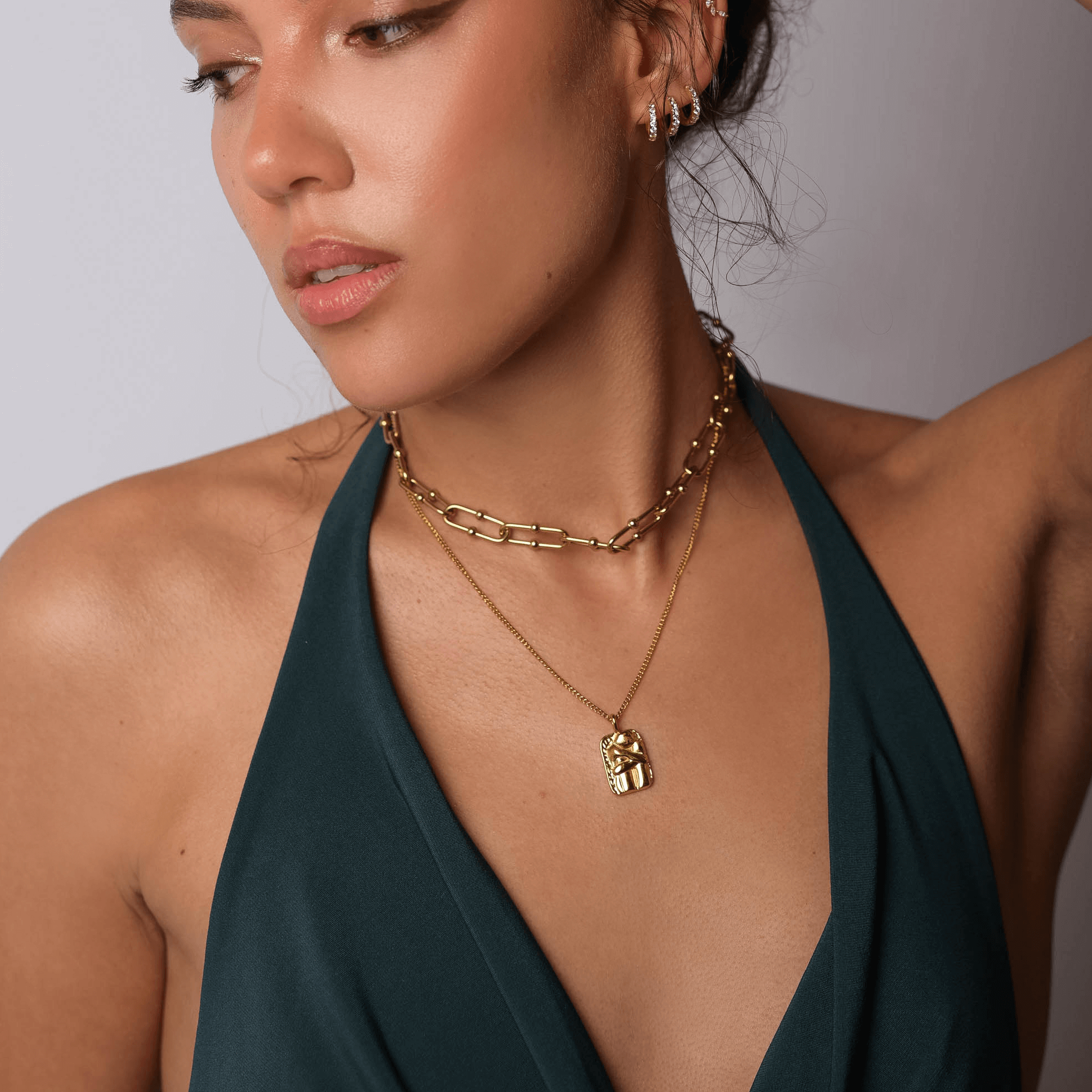 Der Kuss medaillon gold | Wasserfest Halskette
