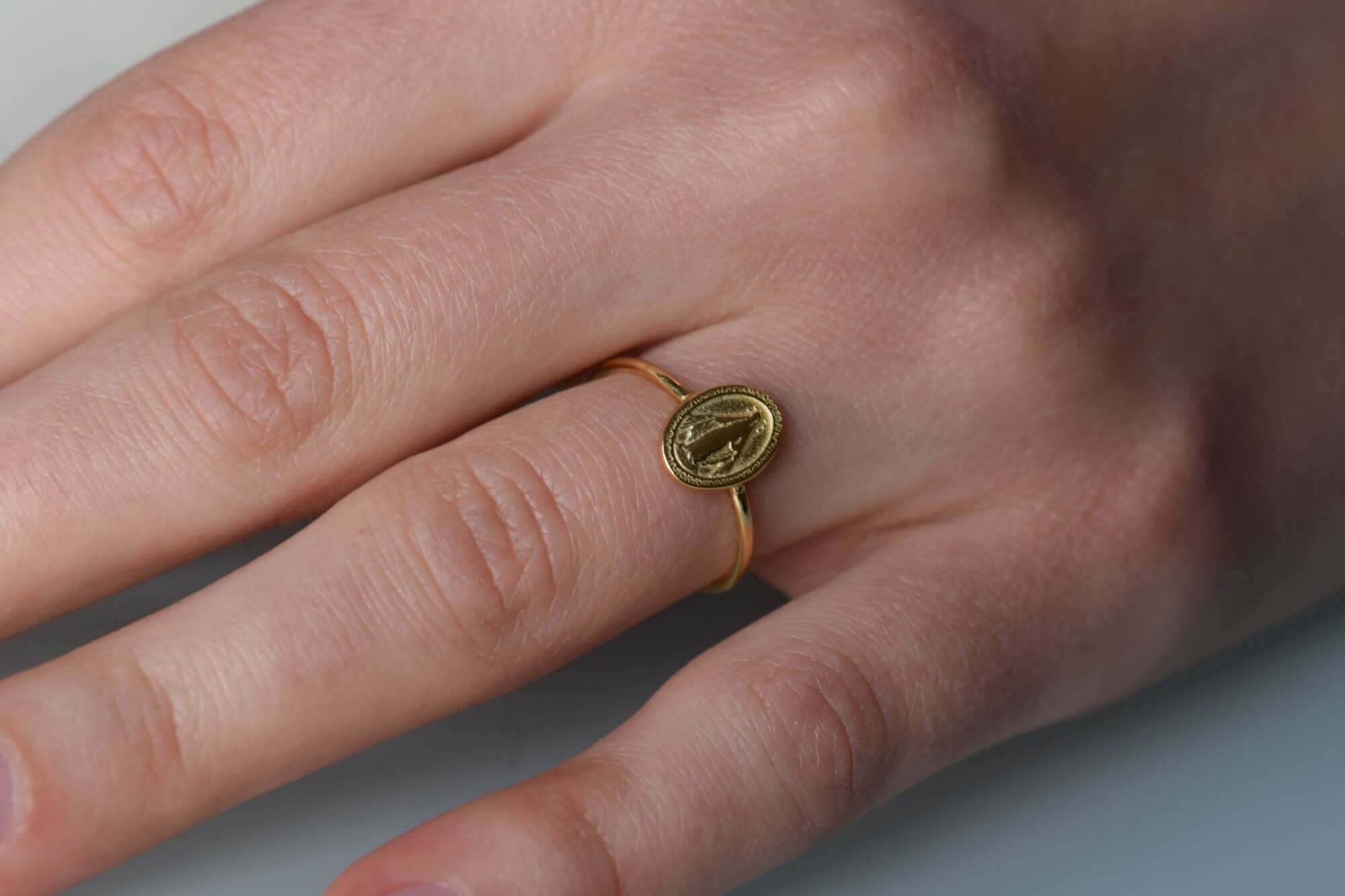 Maria Ring | 925 Sterling Silber und Vergoldeter Ring